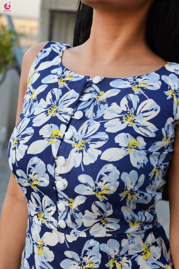 Multicolor Printed Crepe Long Kurti