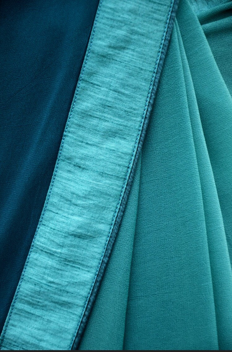Teal Green Double Shaded Georgette Saree