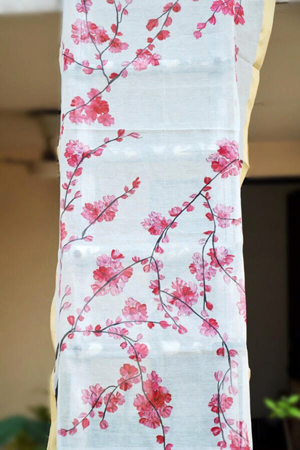 The Pink Japanese Cherry Blossom Statement Stole