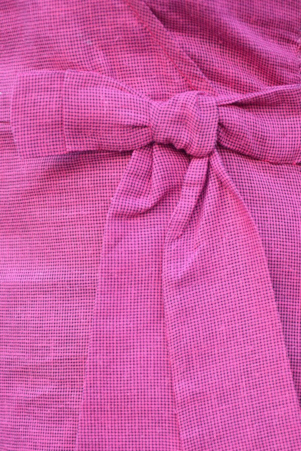 Pink Jute Strappy Asymmetric Maxi Dress