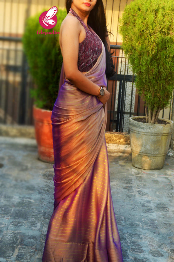 Multicoloured Satin Georgette Fancy Saree