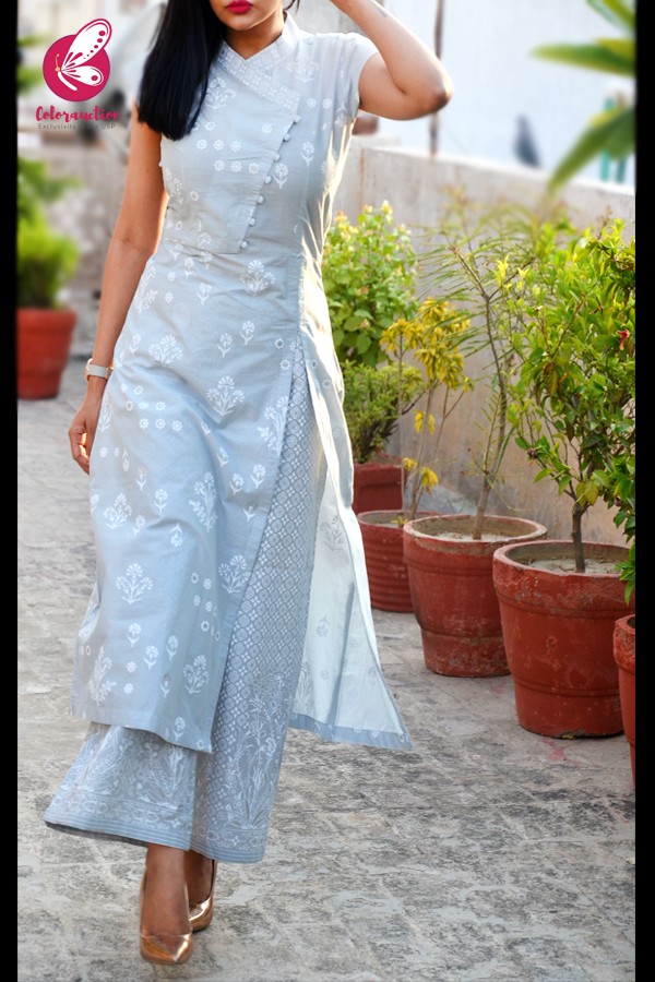 Grey kurti set